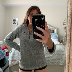 Grey Patagonia quarter zip